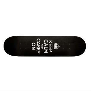 Skateboard Negro y blanco mantienen la calma y siguen adelant
