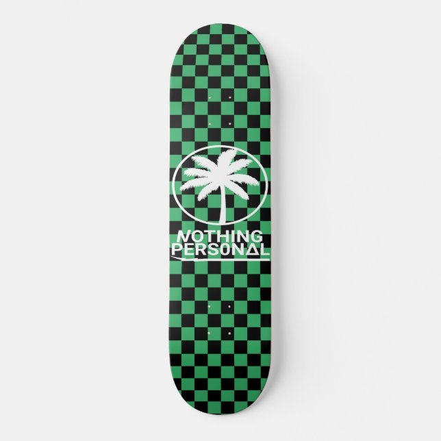 Skateboard negro y verde (Anverso)