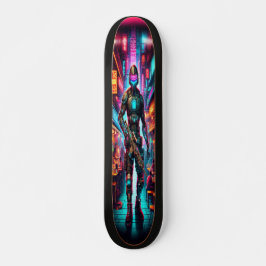 Skateboard Neon Bounty: Cyber Hunter