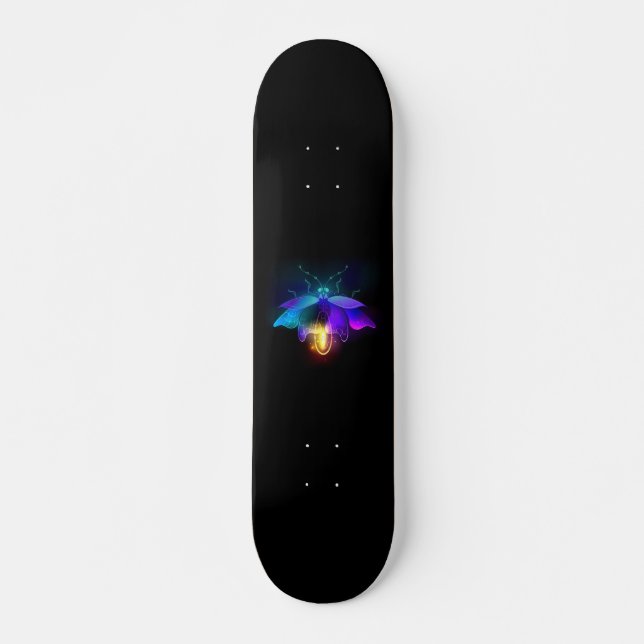 Skateboard Neon Firefly en negro (Anverso )