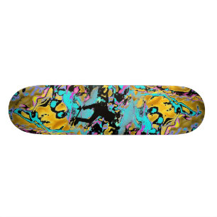 Skateboard neón frenético