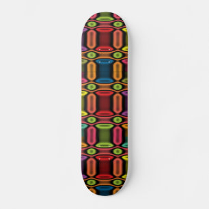 Skateboard Neón geométrica