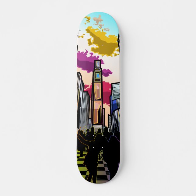 Skateboard Neon Metropolis (Anverso )