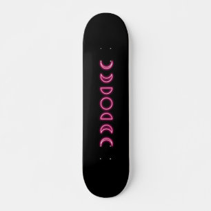 Skateboard Neon Moon Phases