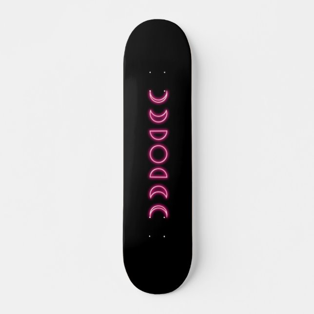Skateboard Neon Moon Phases (Anverso )