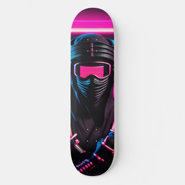 Skateboard neon ninja (Anverso)