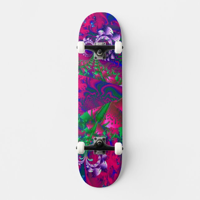 Skateboard Nerdberries Fractal Psicodélico (Anverso)