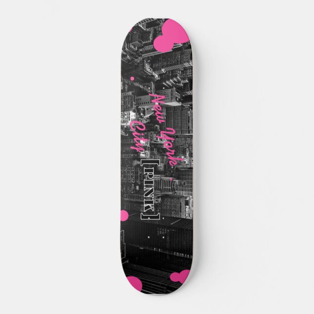 Skateboard New York City [rosa] (Anverso)