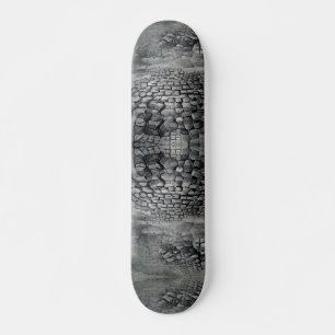 Skateboard Niebla gris cobblestones grabando arte gráfico