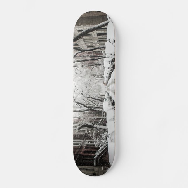 Skateboard Nieve de Navidades urbanos en Brooklyn NY (Anverso)