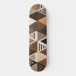 Skateboard Nigerian patterns on a triangles background