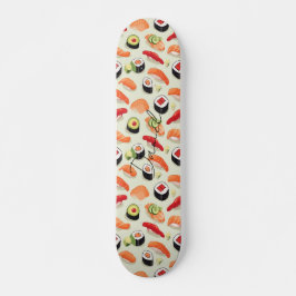 Skateboard Nigiri Sushi Patrón de Personalizado alimenticio d