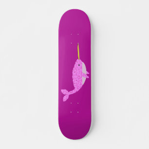 Skateboard Niña Rosa bonito Narwhal
