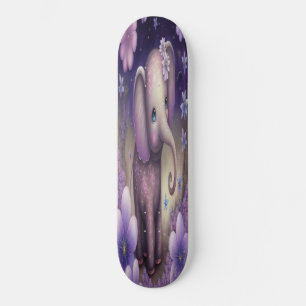 Skateboard Niñez dulce elefante morado