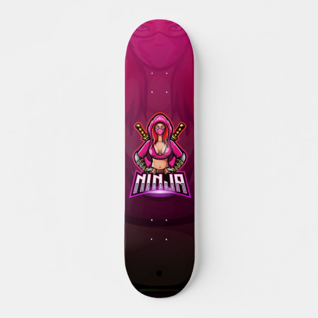 Skateboard Ninja Chica de espada Echo Purple (Anverso )