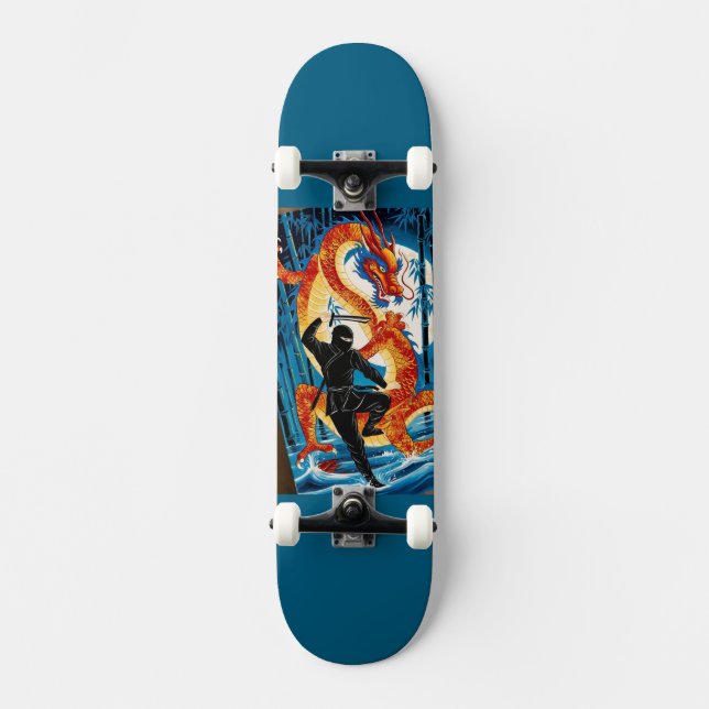 Skateboard Ninja de Dragón (Anverso)