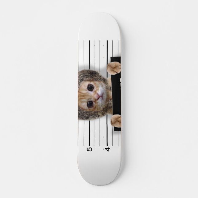 Skateboard Niño malo del gato lindo (Anverso )