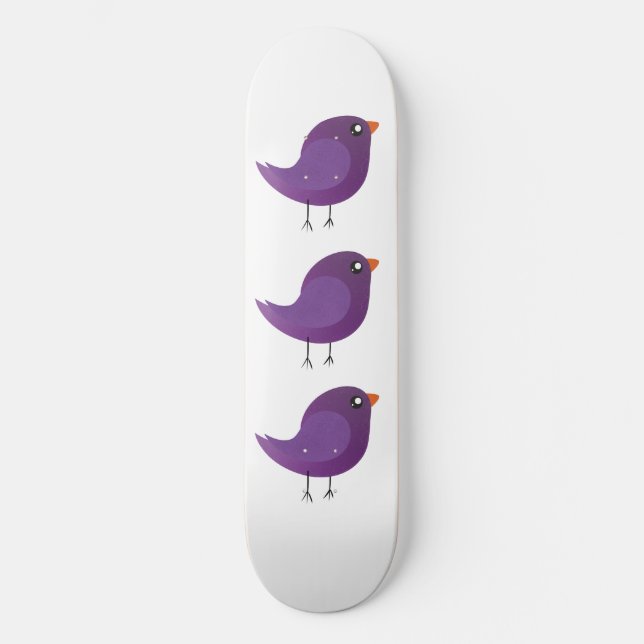 Skateboard Niños adorables pájaros (Anverso)