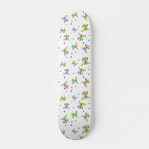 Skateboard niños arcoíris perro cachorro lunares brillantes c