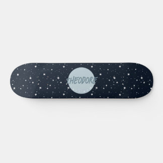 Skateboard Niños nombre personalizado estrellas de la luna ni