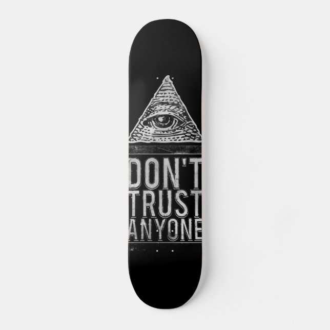 Skateboard No confíes en nadie (Anverso)