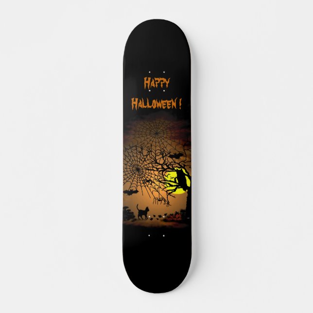 Skateboard Noche de Halloween, ¡Feliz Halloween! (Anverso )