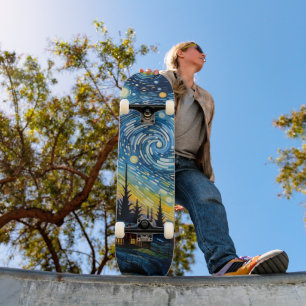 Skateboard Noche estrellada