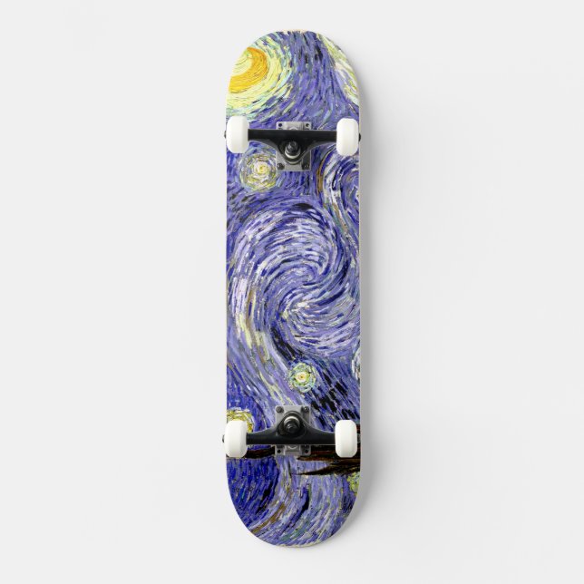 Skateboard Noche estrellada de Van Gogh, 1889 (Anverso)