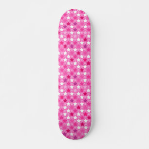 Skateboard Noche estrellada rosa brillante