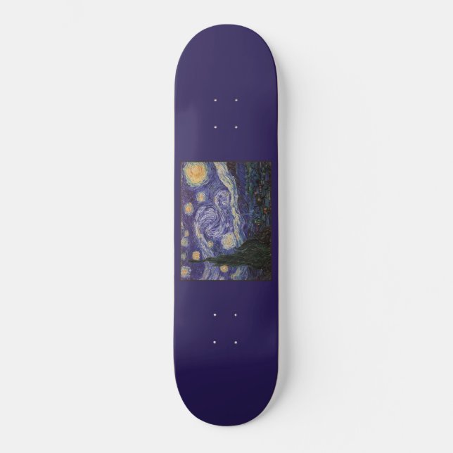 Skateboard Noche estrellada, Van Gogh French Town Saint Remy  (Anverso)