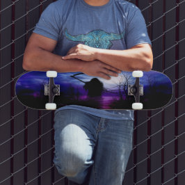 Skateboard Noche morada azul negro paro negro paro real