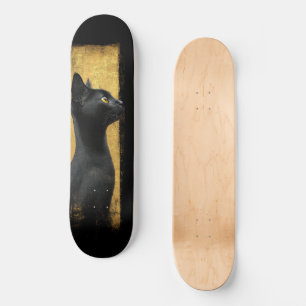 Skateboard Noir Dorado