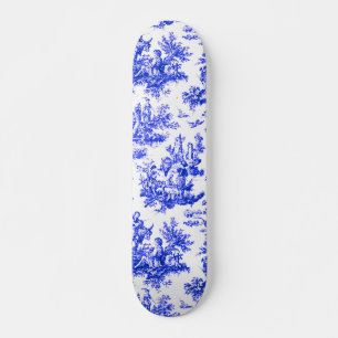 Skateboard NOMADESAUSTRALIENS blue toile de Jouy