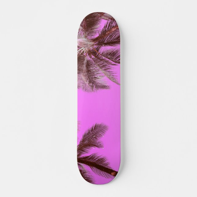 Skateboard NOMADESAUSTRALIENS rosa Hawaii (Anverso )