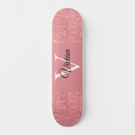 Skateboard Nombre de Batik Rosado Ruddy Monogramado