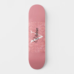 Skateboard Nombre de Batik Rosado Ruddy Monogramado