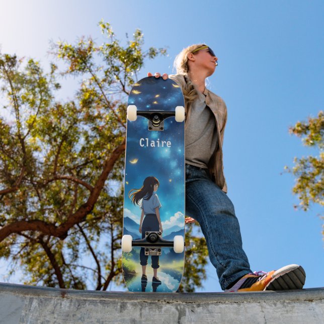 Skateboard Nombre de Chica Anime (Exterior 1)