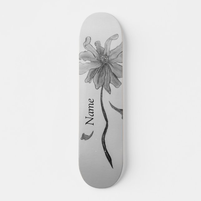 Skateboard Nombre de margarita simple (Anverso )