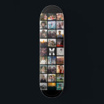 Skateboard Nombre de monograma Personalizado Collage de fotos<br><div class="desc">Guay, moderna cubierta de skateboard con Collage de fotos Personalizado en Instagram alrededor de su monograma y nombre. Personaliza fácilmente con tus fotos favoritas. Hace una gran terraza con un montaje de pared (separado) para un gran cumpleaños o un regalo de graduación! Este diseño está en color. Disponible también en...</div>