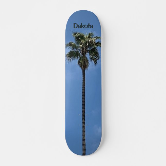 Skateboard Nombre del árbol de palmas del cielo azul del pers (Anverso )