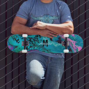 Skateboard Nombre del monograma para el resumen del líquido n