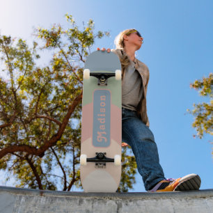 Skateboard Nombre del Pastel Retro