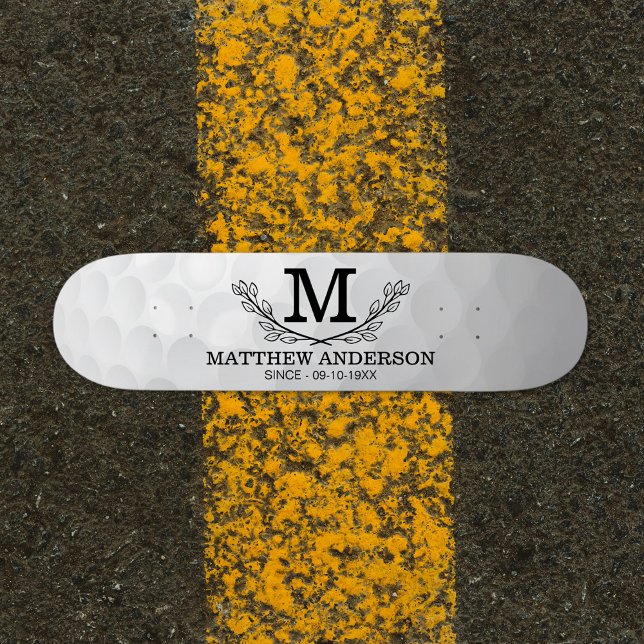 Skateboard Nombre del patrón de bola de golf personalizado an (Subido por el creador)