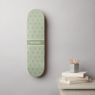 Skateboard Nombre del patrón de Honeycomb del hexágono verde