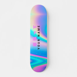 Skateboard Nombre holográfico moderno Onda japonesa