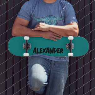 Skateboard Nombre moderno esmeralda verde Clásico trendy