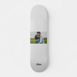 Skateboard nombre monograma de pareja personalizado simple mi