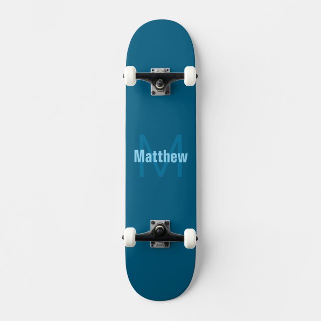 Skateboard Nombre monogramado de Personalizable negrita simpl (Anverso)