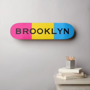 Skateboard Nombre personalizado Bandera del Orgullo Iris Pans
