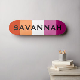 Skateboard Nombre personalizado Bandera del orgullo lúdico LG